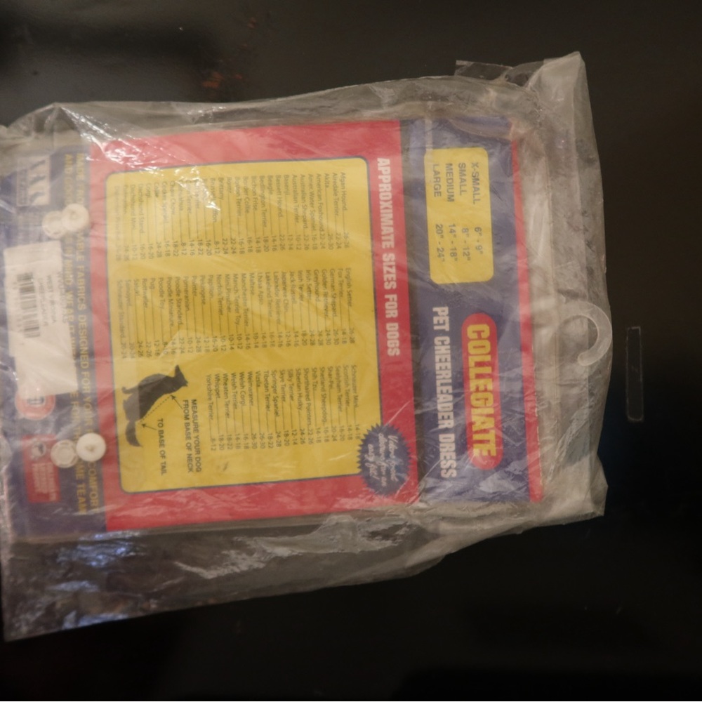 WVU XS pet cheer costume / game day outfit. Never used. West Virginia Mounties! - Picture 3 of 5